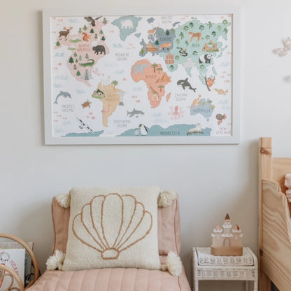 Mindful and Co Kids World Map Print