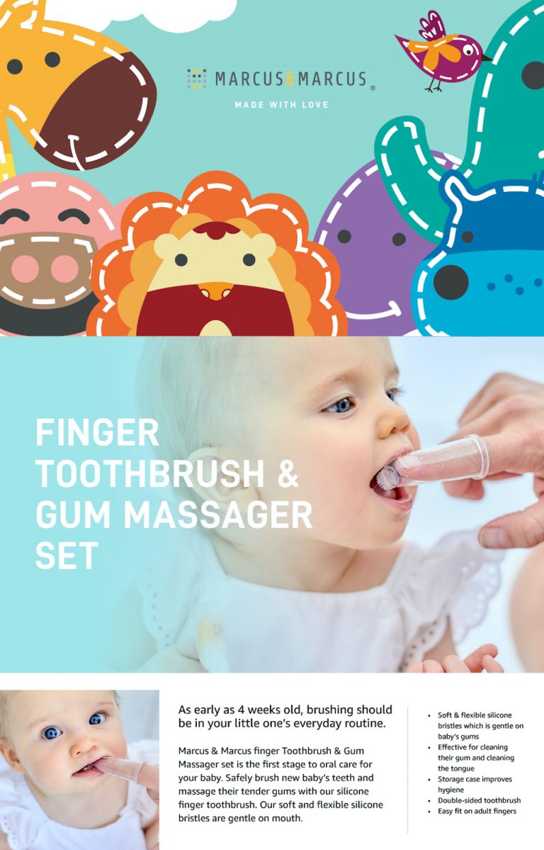 Marcus and Marcus Baby Finger Toothbrush & Gum Massager Set