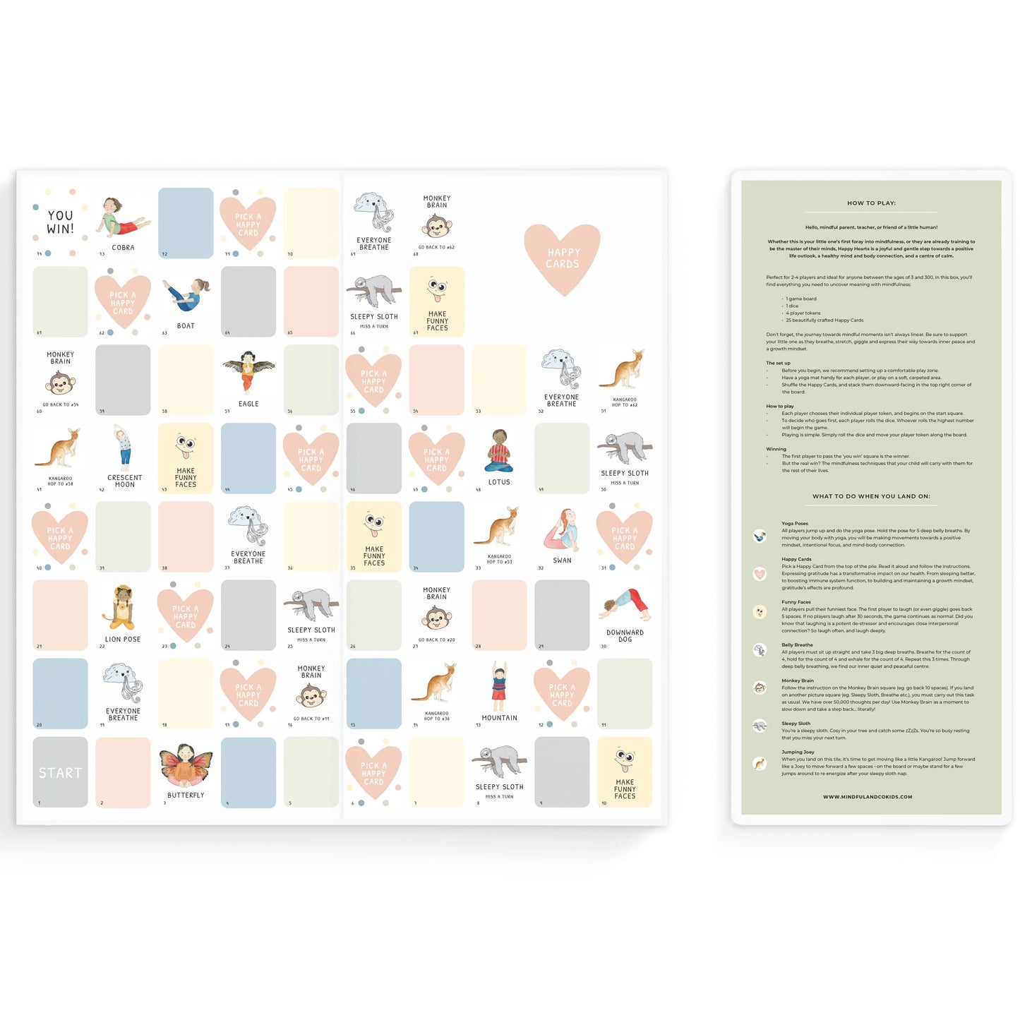Mindful and Co Kids Happy Hearts Board Game