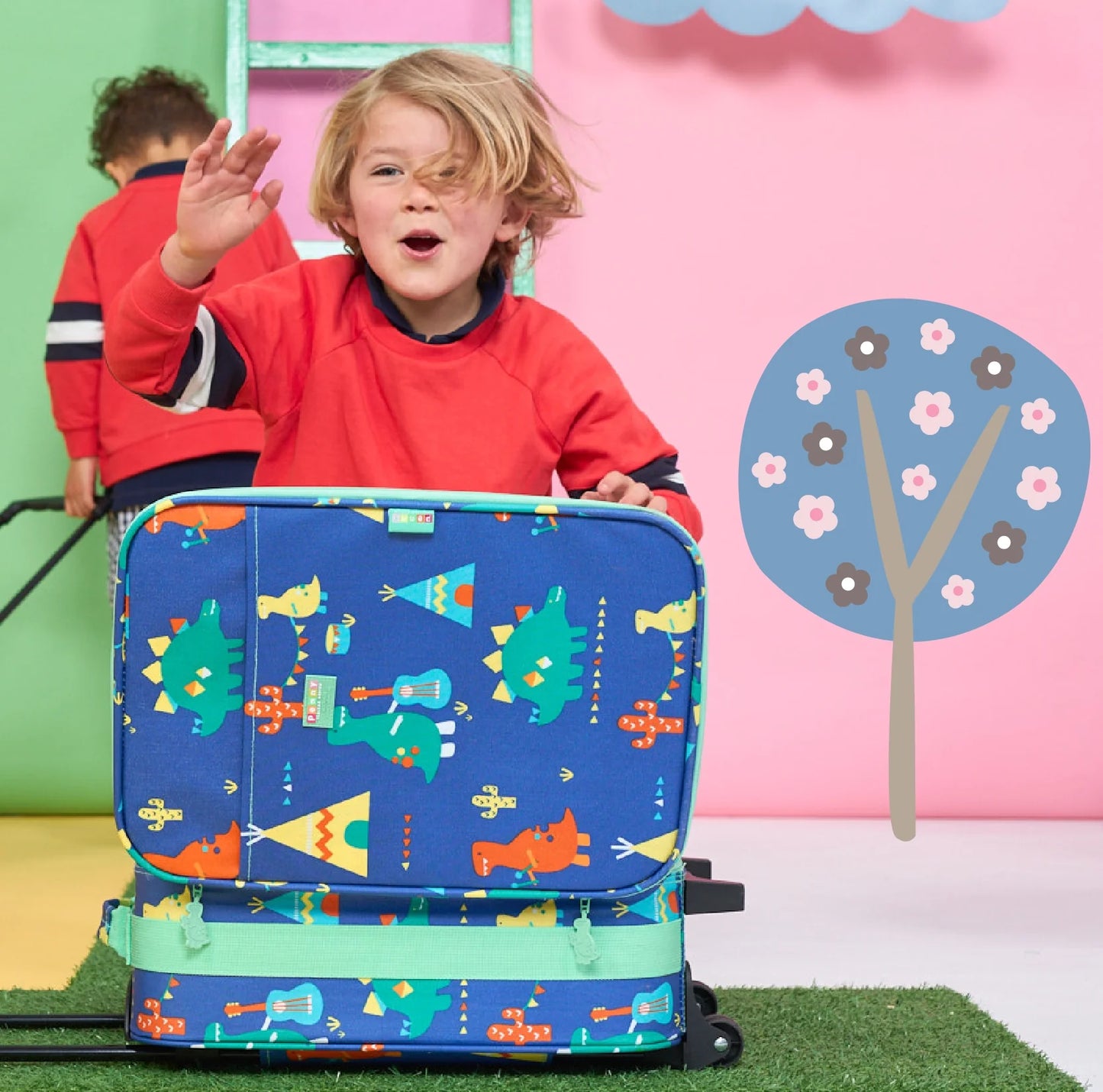 Penny Scallan Design Kids' 2 Wheel Suitcase - Dino Rock