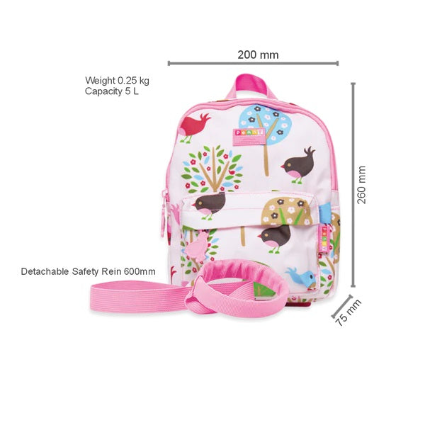 Penny Scallan Design Small Backpack with Rein - Chirpy Bird