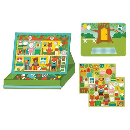 Petit Collage Magnetic Play Scene - Treehouse Party