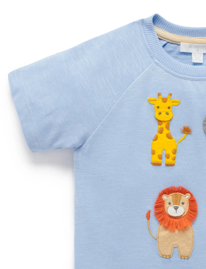 Purebaby Animal Bums Relaxed Tee
