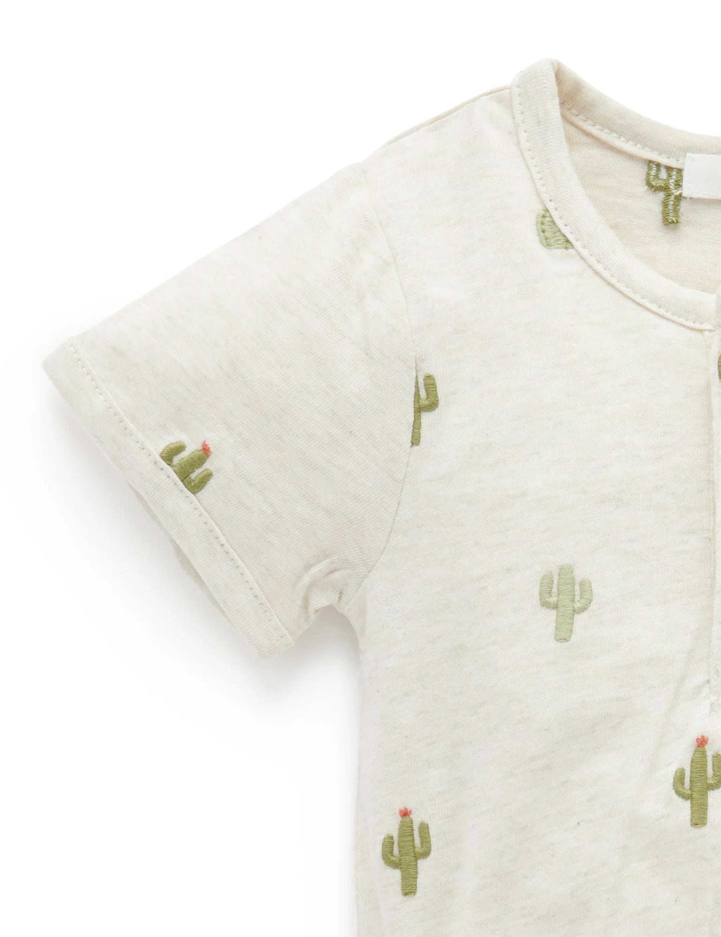 Purebaby Cactus Embroidered Bodysuit