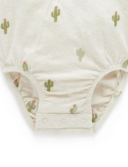 Purebaby Cactus Embroidered Bodysuit