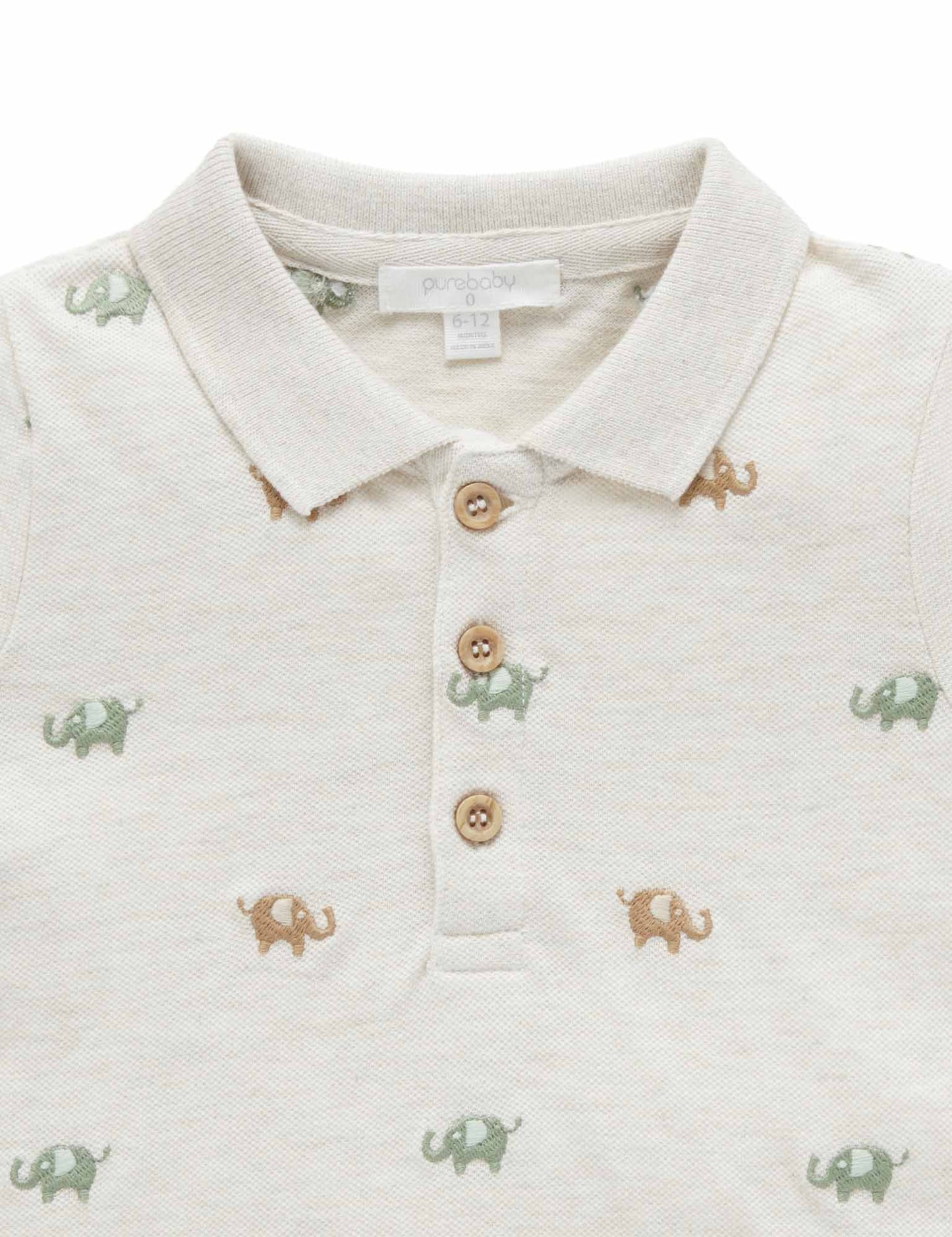 Purebaby Elephant Polo Shirt