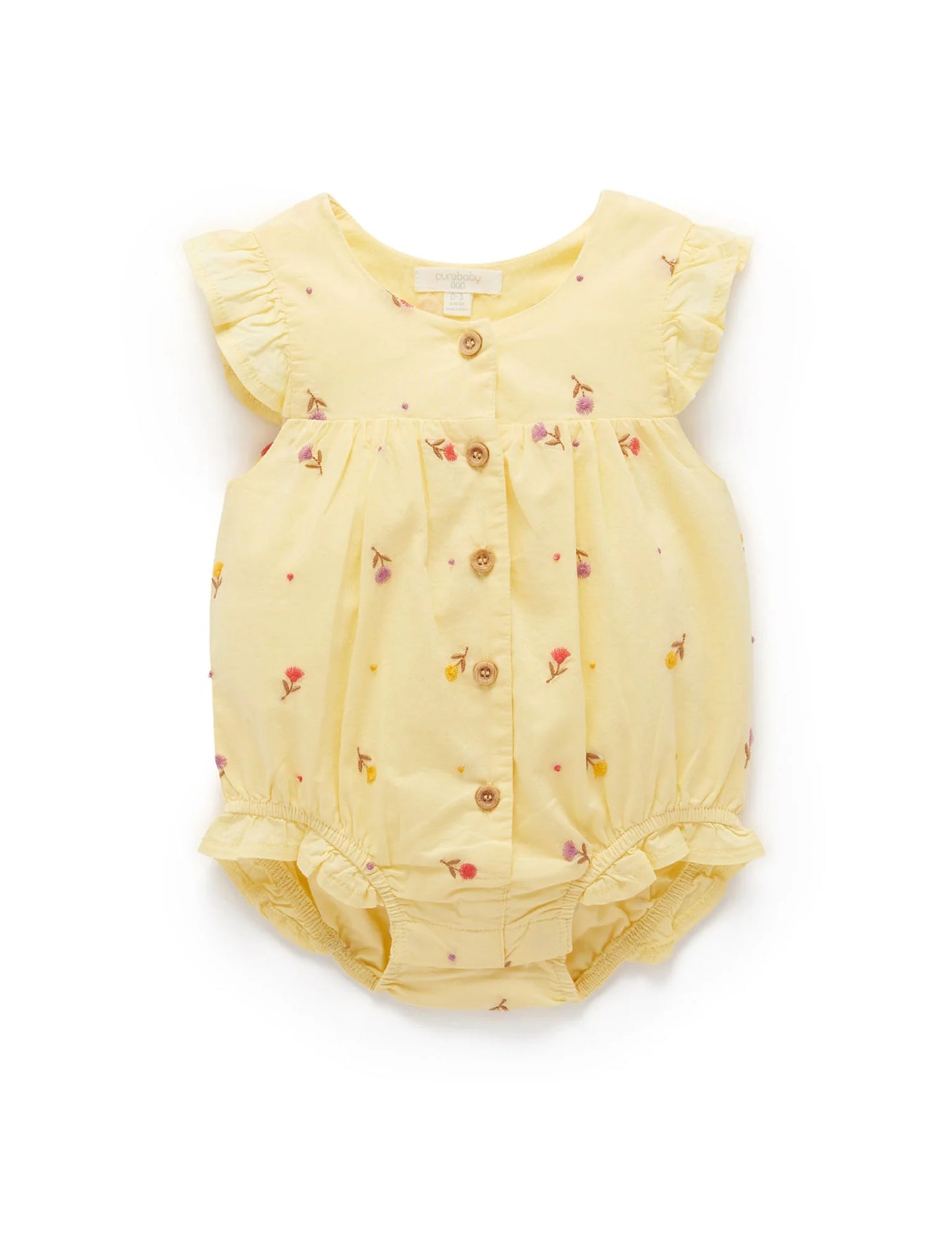 Purebaby Floral Embroidered Bodysuit