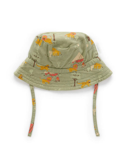 Purebaby Hungry Cats Printed Bucket Hat