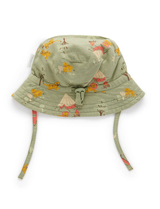 Purebaby Hungry Cats Printed Bucket Hat