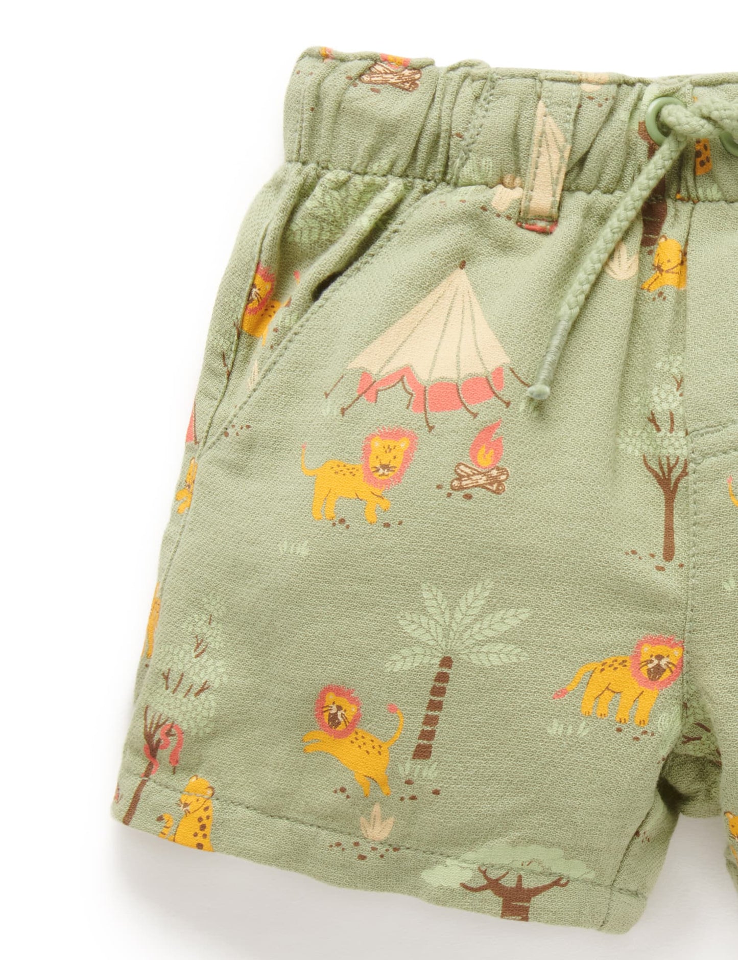 Purebaby Hungry Cats Printed Pull On Short