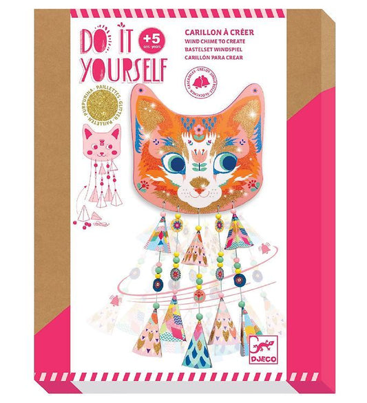 Djeco Do It Yourself Kitty Wind Chimes